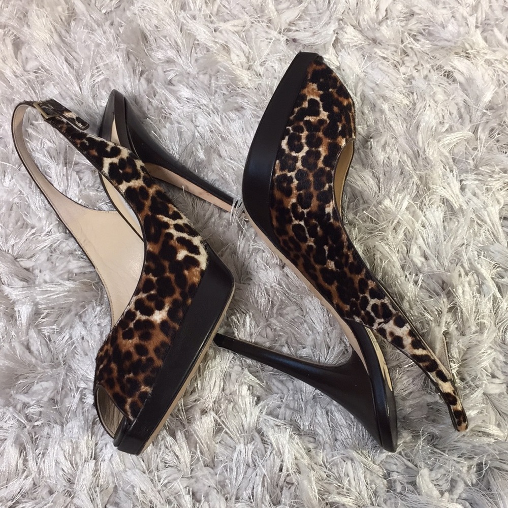 EUC Jimmy Choo Leopard print Calf Hair Heels, 9.5 - Picture 6 of 17